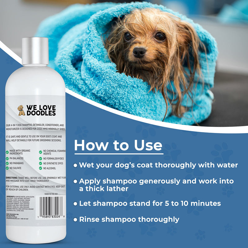 We Love Doodles Grooming Kit - Large Slicker Brush & Shampoo for Goldendoodles - PawsPlanet Australia