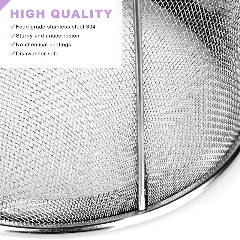 Steamer Basket, Mesh Steaming Basket Stainless Steel Strainer and Insert with Handle, for 6Qt Instant Pots Accessories, IP Insta Pots, Instapot Purple(21x13.5cm)