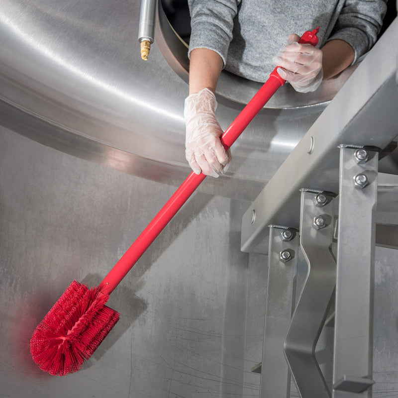SPARTA Multi-Purpose Valve Brush Fitting Brush, Round Brush with Polyester Bristles, Color Coded for Commercial Cleaning, Kitchen, Restaurant, Bathroom, Polyester, 30 Inches, Red 1