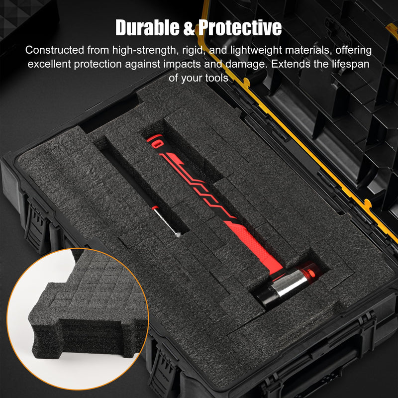 4 Pcs Dwst88801 Tool Boxes Foam for Dewalt Tstak Organizer Packout Foam Insert DWST17808, DWST17807, DWST17805 Customizable, Durable & Tool Protective