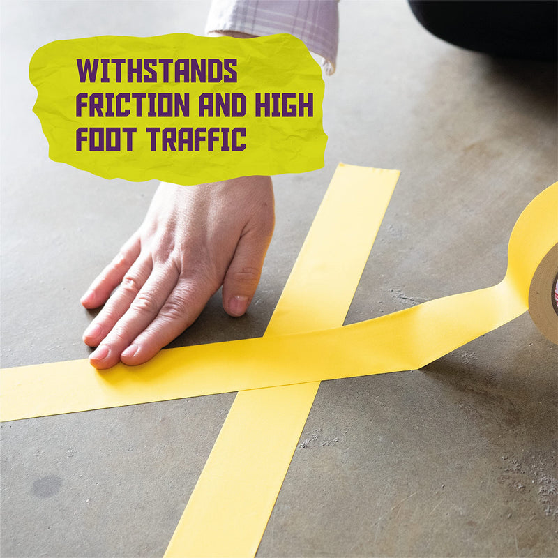 ATack Gaffer Tape, 2-Inch x 30-Yards, Yellow Premium Grade and Easy Tear Matte Yellow Gaff Main Stage Tape for Photographers, Interior Designers and Professionals