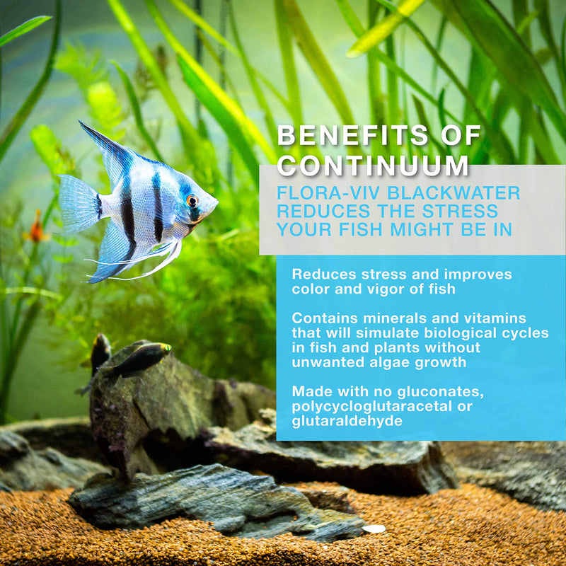 Continuum Aquatics Flora-Viv Blackwater - Water Conditioner That Simulates Conditions Found in Tropical Rainforests & Rivers for Freshwater & Planted Aquarium, 250ml