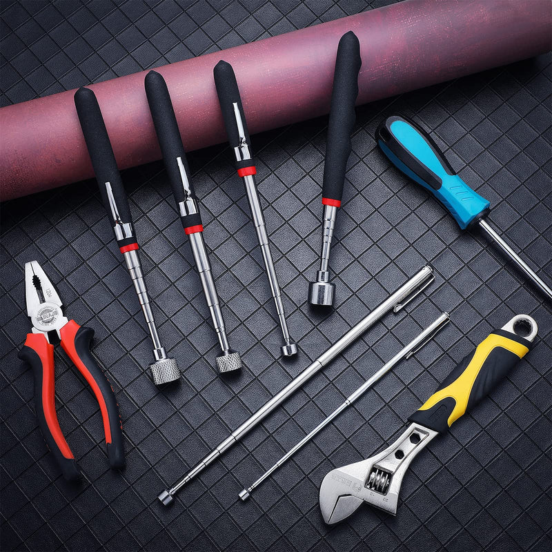 Frienda 6 Pieces Telescoping Magnet Tools, Extendable Telescopic Magnetic Pick up Tools Viewable Extendable Magnet Stick for Father's Day Birthday 1.5, 3, 5, 10, 15, 20 lb