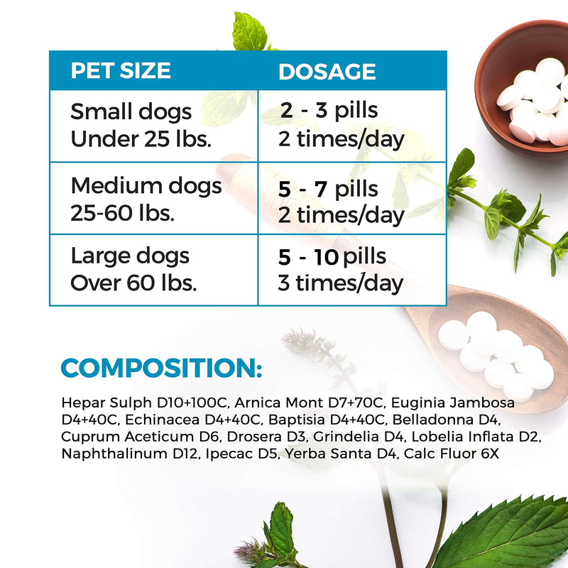 BestLife4Pets Breathe Easy Respiratory Support for Dogs - Natural Relief for Kennel Cough, Runny Nose, Sneezing and Sinus Congestion - Non-drowsy, Easy to Use (450 Pills) - PawsPlanet Australia