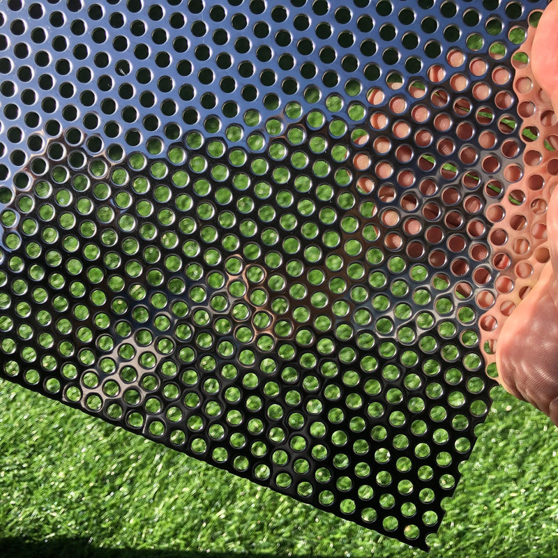 19 Gauge 16"x12" Perforated Metal Sheets Expanded Metal Mesh Opening 35% Hole 5mm 0.2"(About 1/5") Perforated Stainless Steel Sheet 304 Stainless Steel Mesh Screen Panel Decorati Plate 16" X 12"