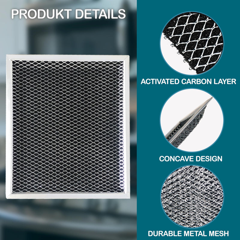 Omaeon 3 Pack Replacement for Broan Filter 97007696 Charcoal Filters S97007696 - for Nutone Range Vent Hood 10.5 x 8.75 Inches - Oven Vent Filter - Aluminum Mesh Filter Charcoal Combo