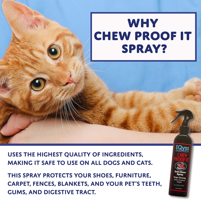 [Australia] - Eqyss Chew Proof It Spray (8oz) - Guaranteed to Stop Your Pet from Chewing 