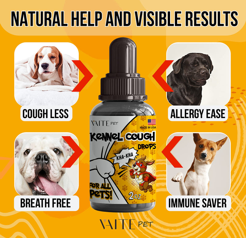 Kennel Cough Drops for Dogs and Cats - Supplements for Health - Throat and Respiratory Support - Kennel Cough - Throat and Respiratory… 2.01oz - PawsPlanet Australia