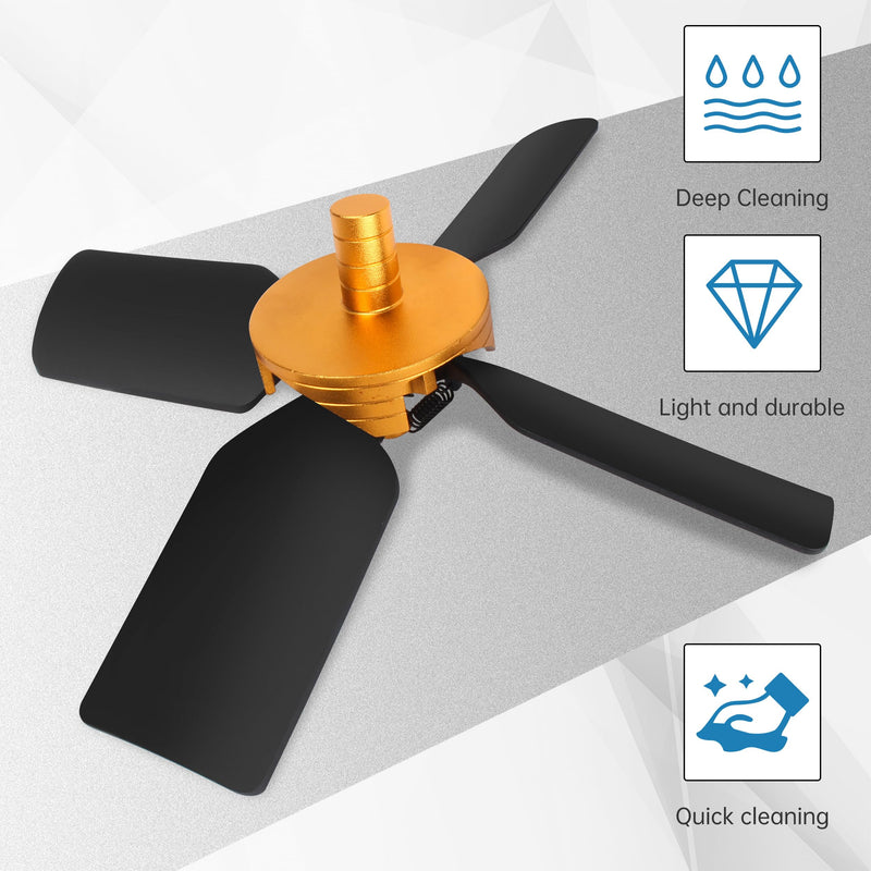 CNC Chip Removal Fan,Chip Cleaner for Steels, Aluminum, Copper,Wood Working, High Power Removal Rate for Milling Cutter,5/8" Shank, 4 Flute,Unfold Size 260mm