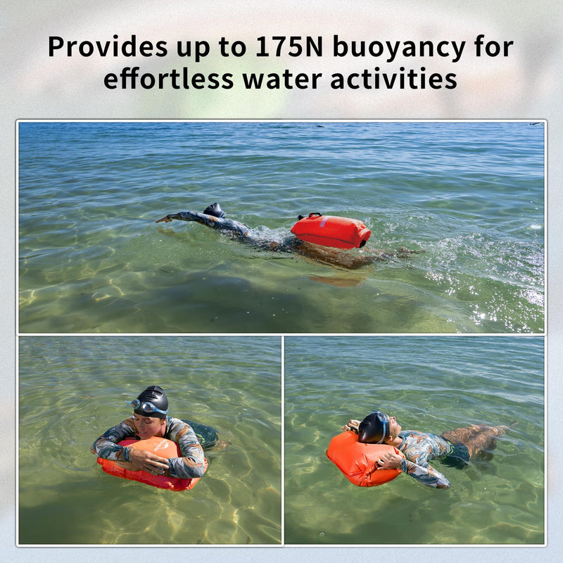 Naturehike 18L Waterproof Dry bags-Roll Top Waterproof Swimming Buoy with Waterproof Phone Compartment, Outdoor Bags Keep Gear Dry for Hiking, Kayaking, Camping, Swimming, Boating（Orange） Orange