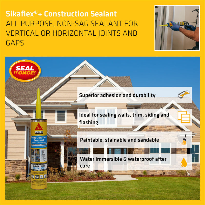 SIKA CORP 515311 Adhesive-Caulk, 10.1 fl oz, Tan 1