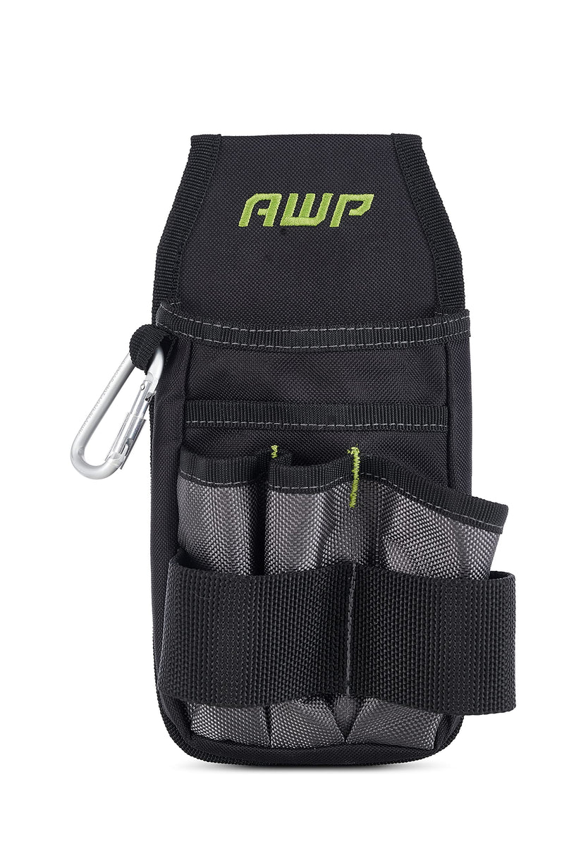 AWP Organizer Tool Pouch | 7 Pockets & Loops for Tool Organization | Heavy-Duty Metal Belt Clip Attachment HOLSTER