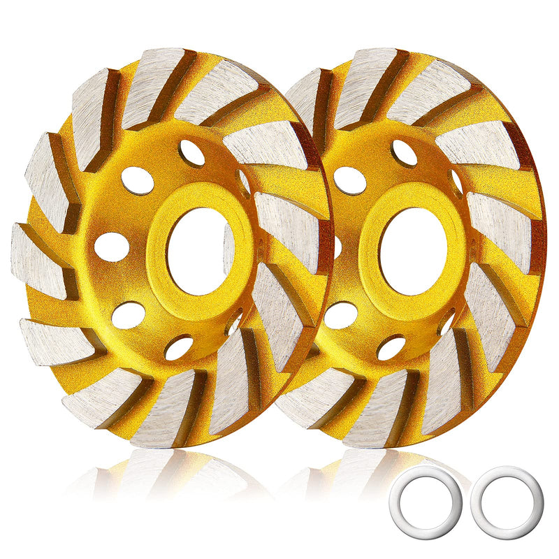 3 Pieces Diamond Cup Grinder 4 Inch Concrete Turbo Diamond Grinding Cup Wheel 12 Segs Heavy Duty Angle Grinder Wheels for Angle Grinder 3