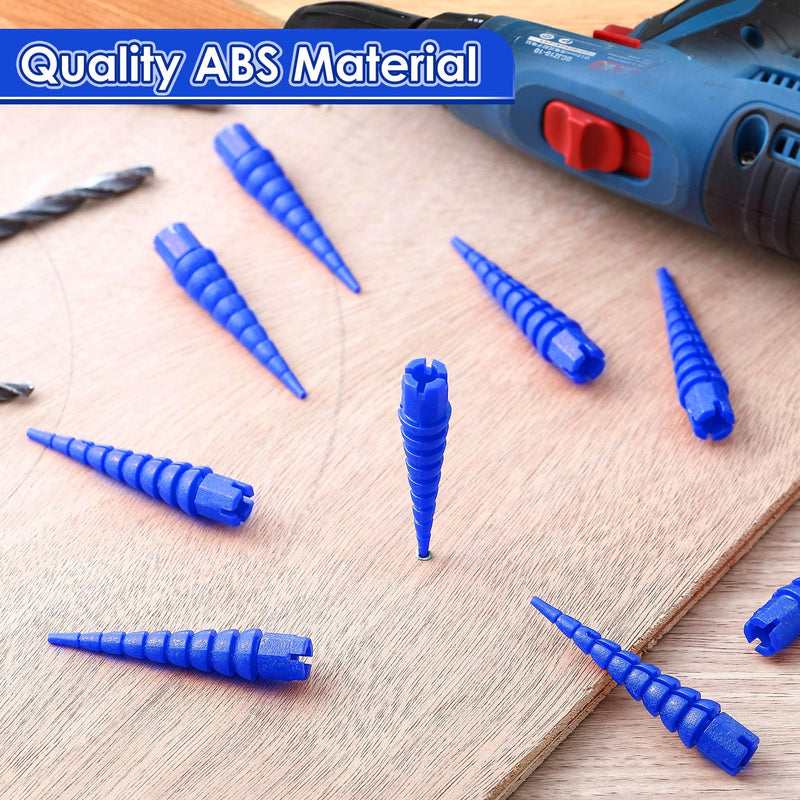 10 Pcs Wood Anchor, Stripped Screw Hole Repair Kit for Wood, Door, Fixing Stripped Screw Holes, Fits Wood Screws Sizes #2 to #16, Screw Holes from Stripped to Gripped, Blue