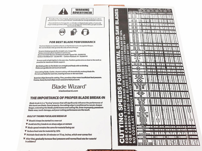 2 Pack - 99.75 X 3/8 X 18 TPI Flex Back Bandsaw Blades - Made in USA -Designed for Cutting Wood, Plastic, Cork, Composition Board, Non-Ferrous Metal