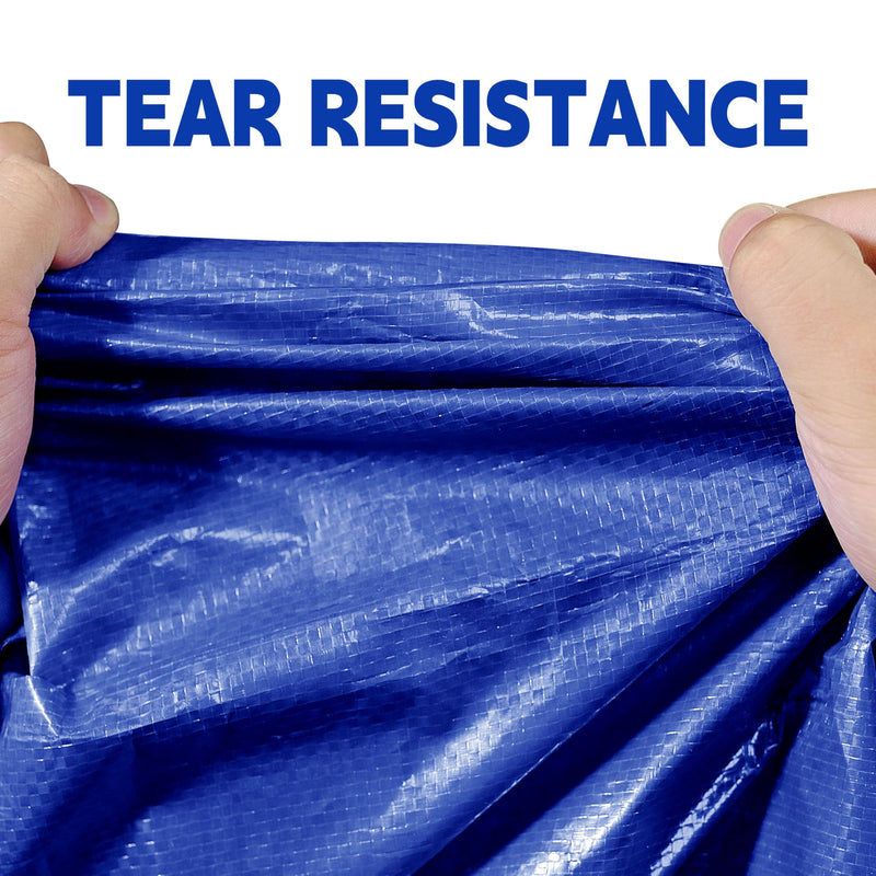 Tarp 8x10 ft 100% Waterproof Uv Resistant High Durability Multipurpose 5mil Blue Tarp for Covering Courtyards, Cars, Camping, Gardens, Pet Nests -by MVPNET