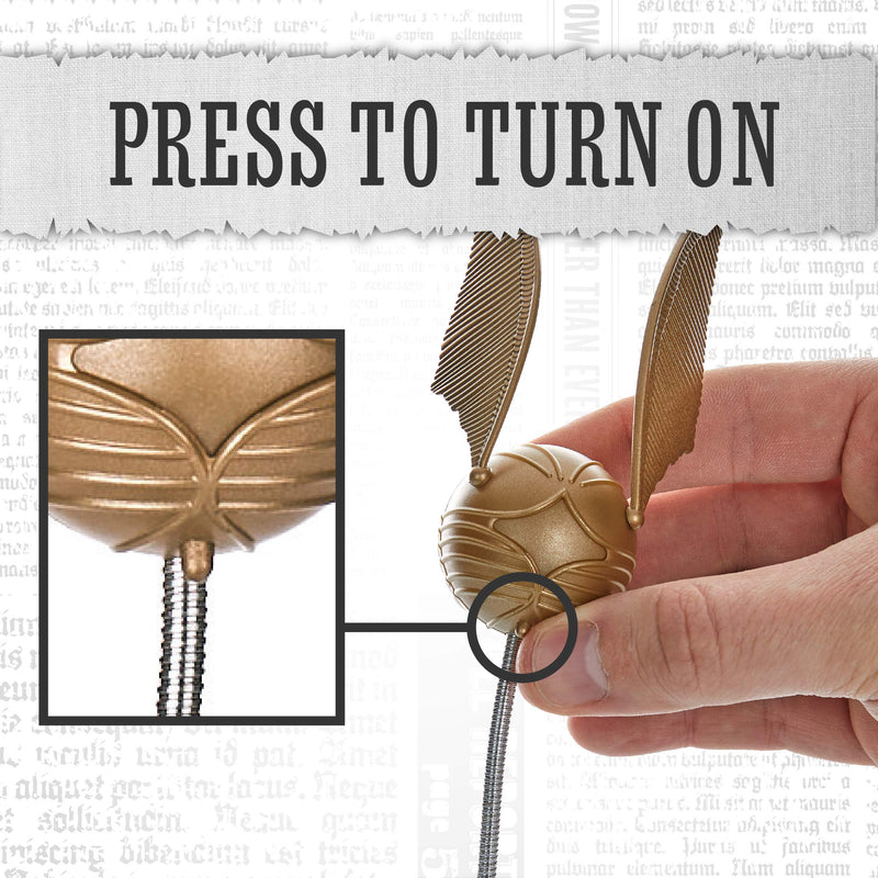 Paladone Golden Snitch Harry Potter Themed Reading Light with Lumi Clip | Battery Powered