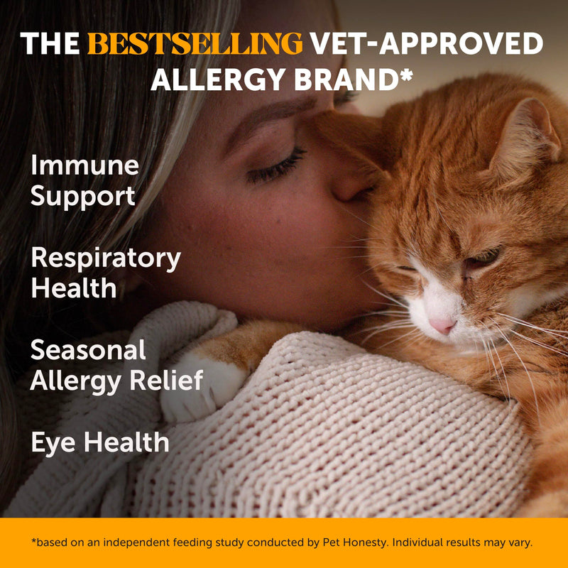 Cat Immune Support Lysine – Allergy Relief & Immune Health Supplement for Cats with L-Lysine, Colostrum, Quercetin & Omega-3 – Soothes Sneezing, Runny Nose & Itchy Skin Chicken, (90-Day Supply) Chicken - Cat 90-Day Supply