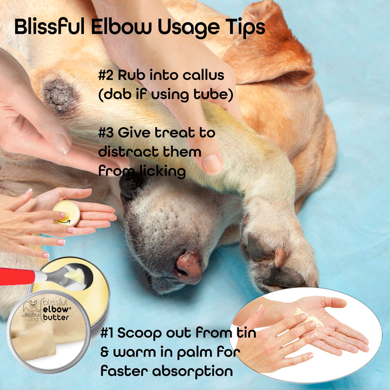 The Blissful Dog Elbow Butter, Moisturizer for Dry, Cracked Elbow Calluses, Versatile Dog Balm, Lick-Safe Balm, 1 oz. 1 Ounce - PawsPlanet Australia