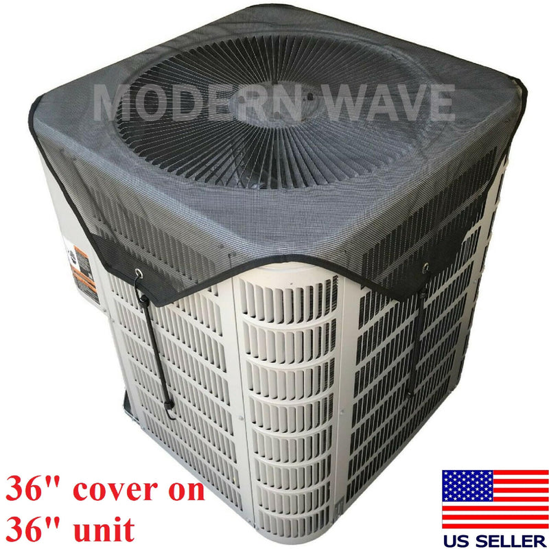 MODERN WAVE Central Air Conditioner Cover for Outside Units 36 x 36 - Top Universal Outdoor AC Cover Defender (Mesh, 36" x 36") 36" x 36"