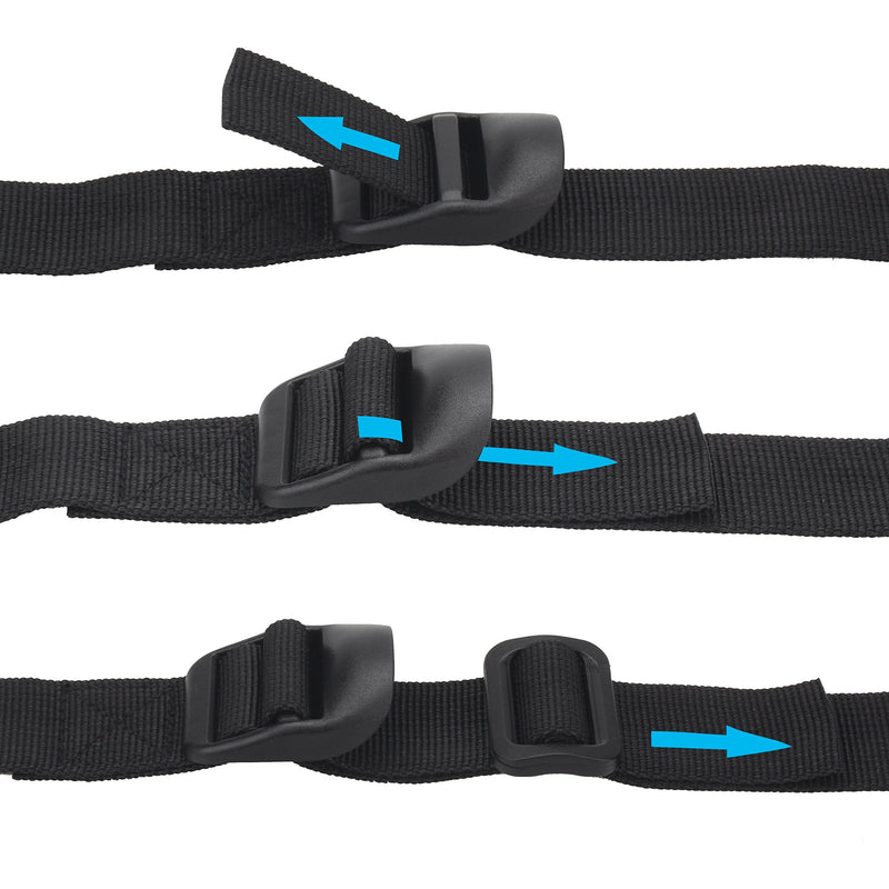 Wisdompro Sleeping Bag Strap, 2 Pack of Heavy Duty Utility Strap for Backpacking, Sleeping Bag Compression, Luggage, Bundling with Plastic Buckle - 68 inch 68 inches