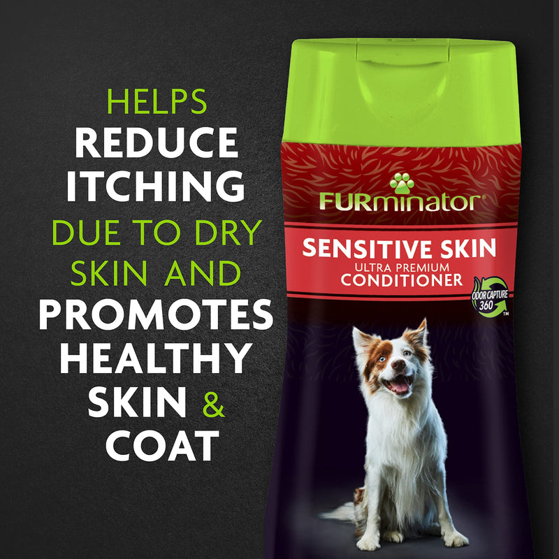 FURminator Sensitive Skin Ultra Premium Conditioner, Sensitive Skin Conditioner for Dogs Helps Reduce Itching, 16 oz - PawsPlanet Australia