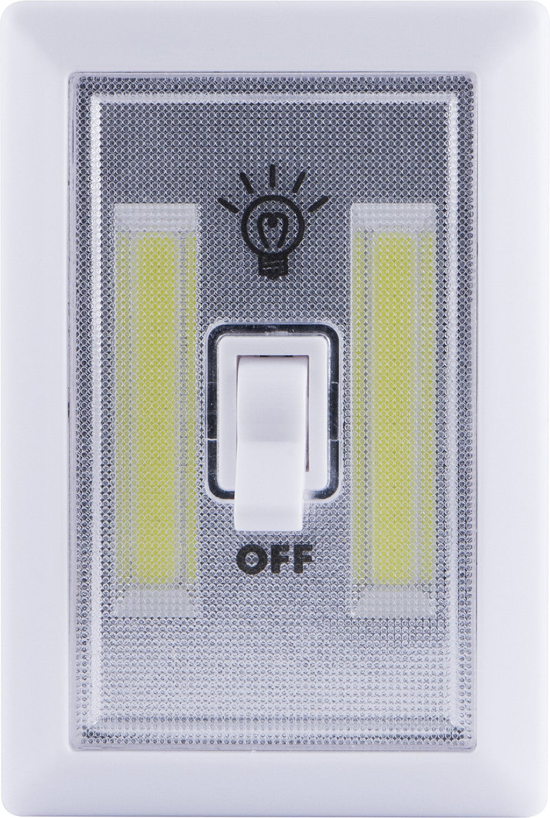Lights by Night Wireless LED Light Switch, Battery Operated, 100 Lumens, Tap Light, Portable Light Switch, Wireless, Stick-On LED Lights, Under Cabinet, Closet, Basement and More, 39641 White 1 Pack