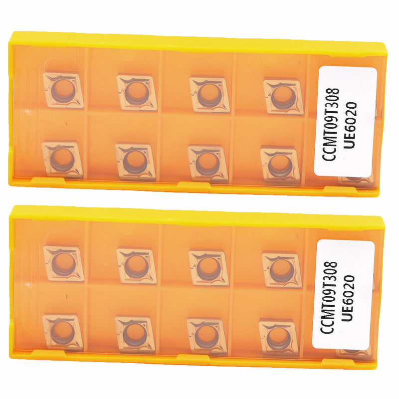 20pcs CCMT09T308 Carbide Milling Indexable Turning Inserts, Carbide Blades CCMT32.52