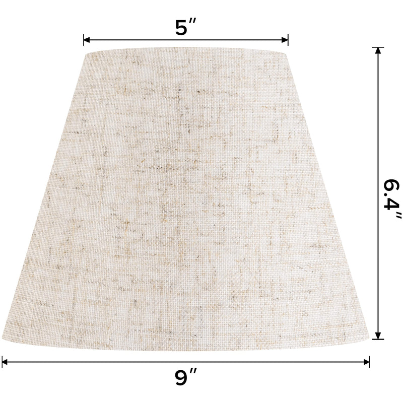 GOSO Set of 2 Small Beige Lamp Shades for Table Lamps,Wall Mount Natural Fabric Drum Lamp Shade-5 * 9 * 6.4inch(Spider) Rustic Lampshades Replacement No Assembly Required-Modern Bell Shade Small Drum-5*9*6.4 IN-2 pack Beige-oatmeal linen