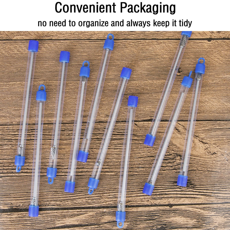 Long Carbide Rotary Burr Set Compatible with Dremel, 10Pcs Double Cut 1/8" Shank 1/4" Head 100MM Length Tungsten Steel Carving Burr Bits for Drilling, Woodworking, Steel Metal Polishing, Engraving 100MM Length 6mm burr head