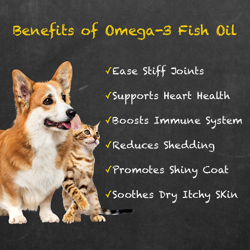 4 Medium Split Elk Antler Dog Chews and Omega 3 Fish Oil Bundle for Dogs Supporting Chewing Coat and Joint Health