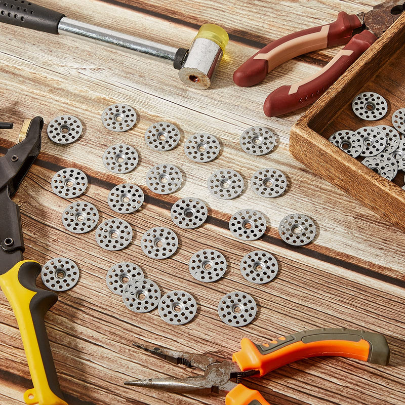 600 Pieces 1 Inch Plaster Washers for Repairing Ceilings Metal Washers for Screws Plaster Repair Rings Buttons for Wall Ceiling Drywall Repair 600