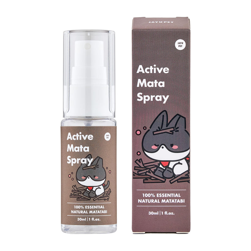 JAYU PET Active MATA Spray – 100% Natural Silvervine Spray for Cats, Liquid Catnip Alternative, Calming Mist for Indoor Kittens, Boosts Play & Engagement, Reduces Stress (1 fl oz) 1fl oz