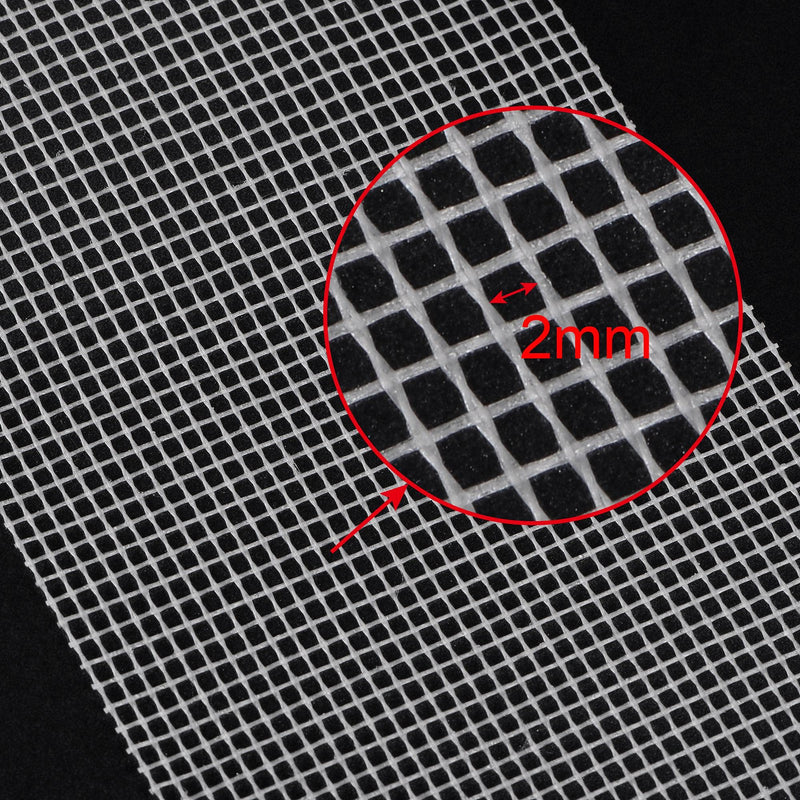 uxcell Drywall Joint Tape Self-Adhesive Fiberglass 7.8-inch x 98-feet Repair Patch Wall Hole Crack Mesh Size 2mm 7.8" x 98'