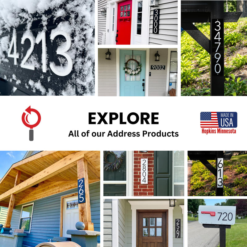 Discovered Designs 5" (1) Modern Address House Numbers for Outside - Easy to Install 3D Matte Black Weatherproof No Rust, Individual Numbers for Address on House, Made in USA, Includes 2 - 3/4" Screws, Door Mailbox Decor Home Address Number (1) 1
