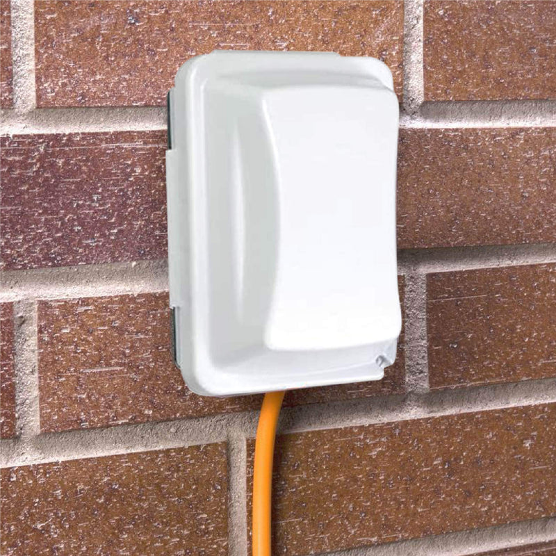 TayMac MM410W Single-Gang Horizontal/Vertical Mount Weatherproof In-Use Cover, 16 in 1, 2.75 in, White 1 Gang Standard
