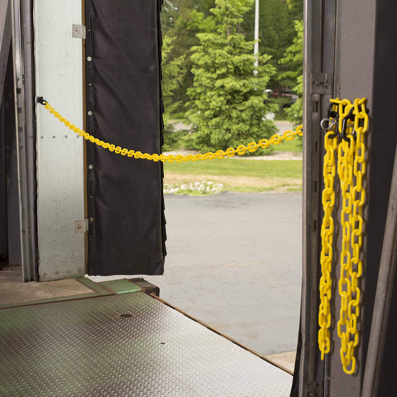 Mr. Chain Plastic Barrier Chain, Yellow, 2-Inch Link Diameter, 25-Foot Length (50002-25) 25 Feet