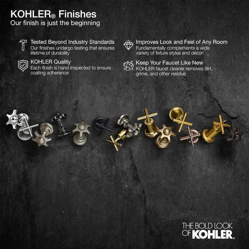 KOHLER TS28129-4-BN Venza Rite-Temp Valve Trim, Single Handle Bathroom Faucet, Premium Corrosion Resistant Material, Vibrant Brushed Nickel