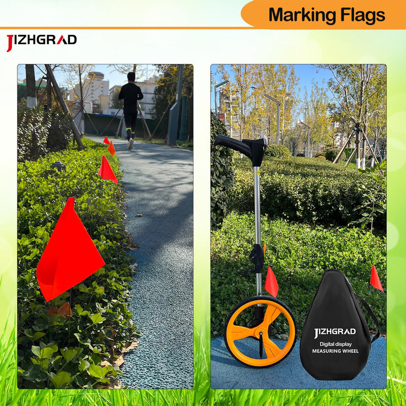 Orange Marking Flags, JIZHGRAD15x4x5 Inch Marker Flags, 30 Pack Lawn Flags, Boundary Flags Dog Training Flags for Yard Flags, Survey Flags, Landscape Flags, Sprinkler Flags, Stake Flags, Garden Flags Orange