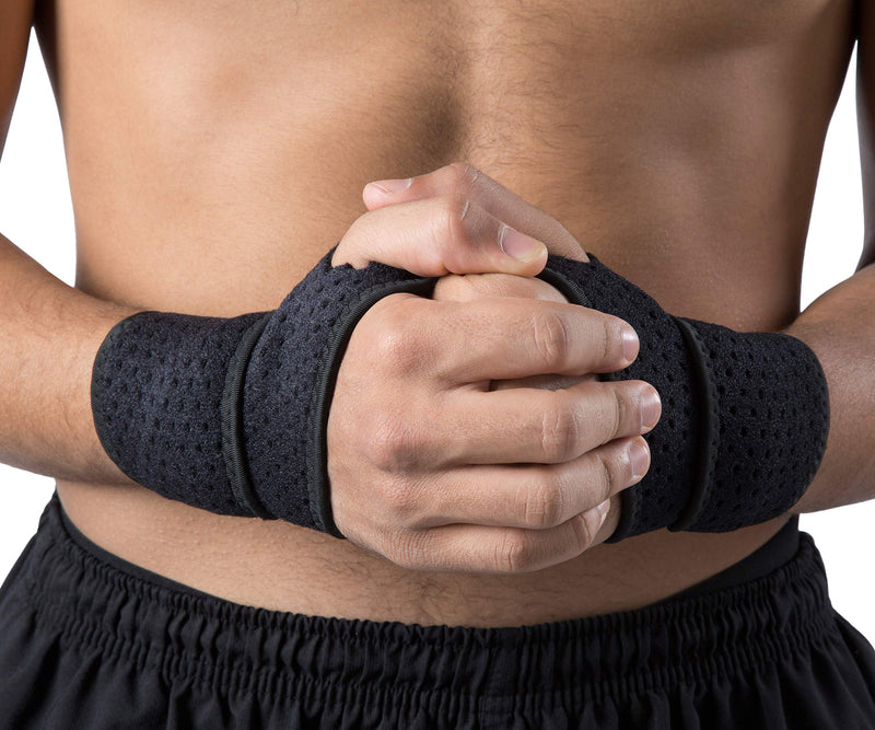 HiRui 2 Pack Wrist Compression Strap and Wrist Brace Sport Wrist Support for Fitness, Weightlifting, Tendonitis, Carpal Tunnel Arthritis, Pain Relief-Wear Anywhere-Adjustable (Black) Black