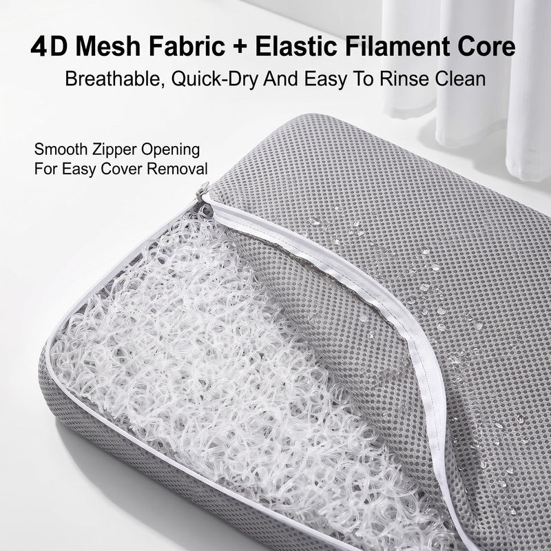 Upgraded Shower Seat Cushion for Elderly, Non-Slip Waterproof Shower Chair Cushion with 4D Mesh Quick Dry, Bath Cushion for Tub & Shower Bench Seat, Soft Pad for Shower Transfer Bench, Gray,16"x13"