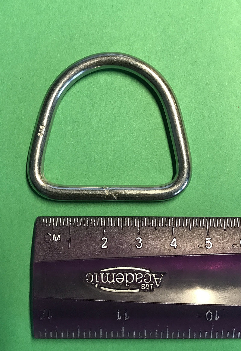 US Stainless 10 Pieces Stainless Steel 316 D Ring Welded 3/16" x 1 1/2" (5mm x 40mm ID) Marine Grade Dee
