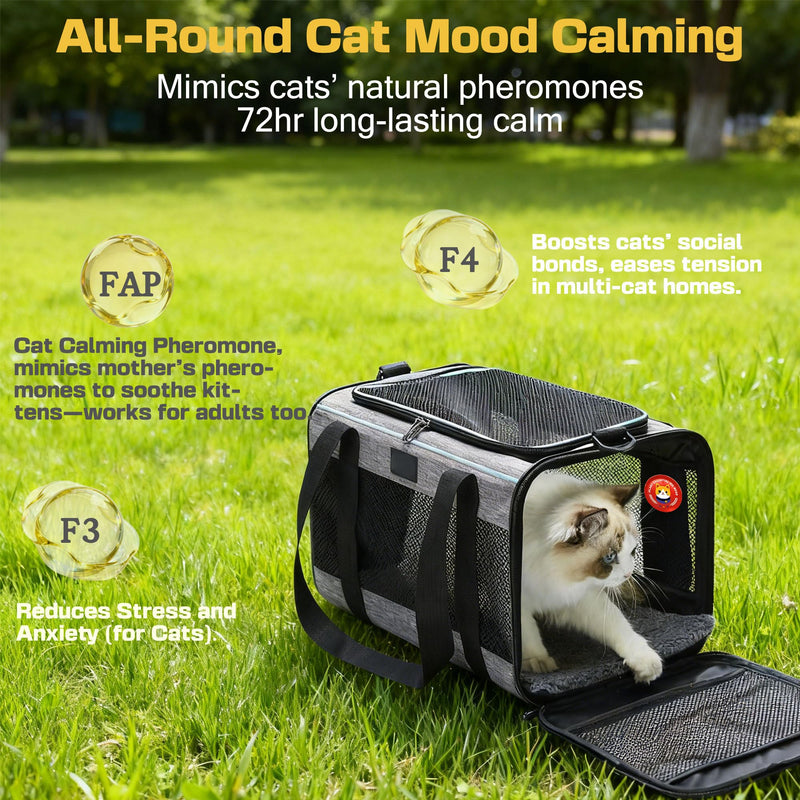 xcivi 12 PCS Cat Calming Diffuser Patch, Portable Cat Calming Patch for Kitty Sift Disposable Cat Litter Box, Cat Anxiety Relief Stress Reduction, Cat Calming Pheromones, for Travel, Car & Home Use