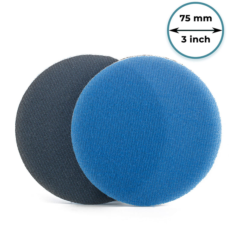 Glass Polish 3 inch (75mm) 500 Grit Pack of 20 Sanding Discs for Rotary Polisher - Foam Backed Silicon Carbide Abrasive P500 - GP14302
