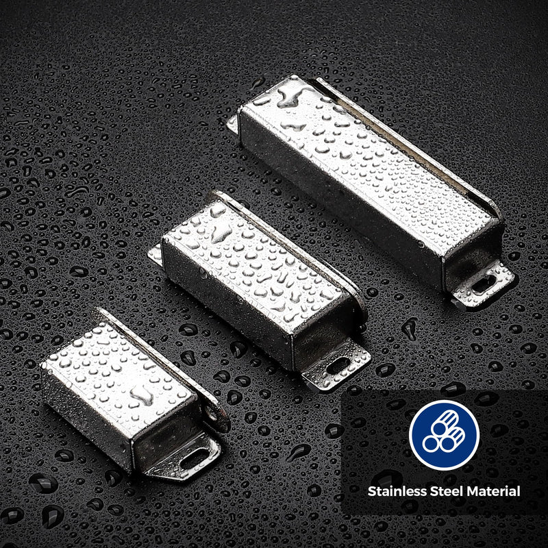 Ravinte Cabinet Door Magnets, 90lbs Strong Magnetic Door Catch, Heavy Duty Magnet Latch, Closet Door Magnetic Catch, Concealed Magnets for Cabinet Doors Cupboard Drawer Wardrobe Closet, 2 Pack Silver X-Large-90 lbs