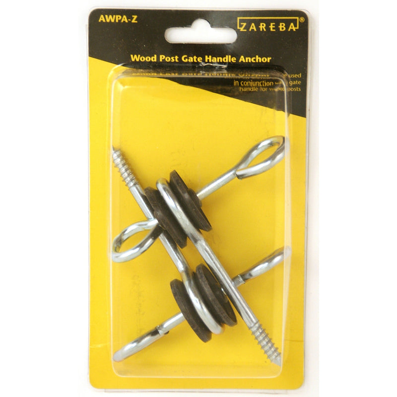 Zareba Wood Post Gate Handle Anchor - AWPA-Z - Gate Handle Anchor for Electric Fencing - Includes 10 - Electric Fencing Post Supplies 5 Pack