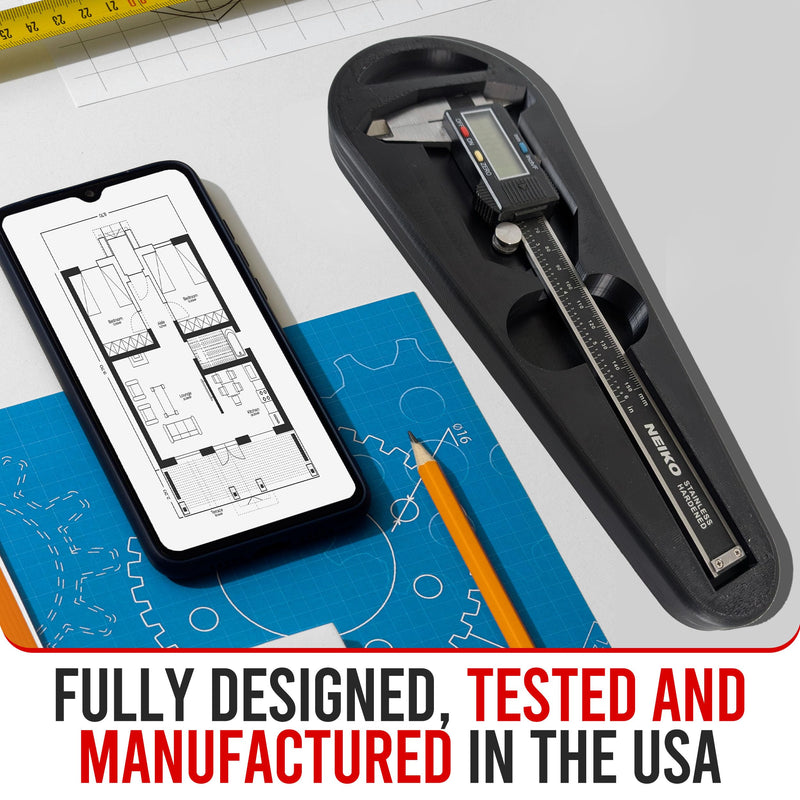 USA-Made Magnetic Caliper Holster for Micrometers & Precision Tools – Heavy-Duty Protective Case with Magnetic Backing, Scratch-Resistant, Dustproof, Shockproof, and Durable Design