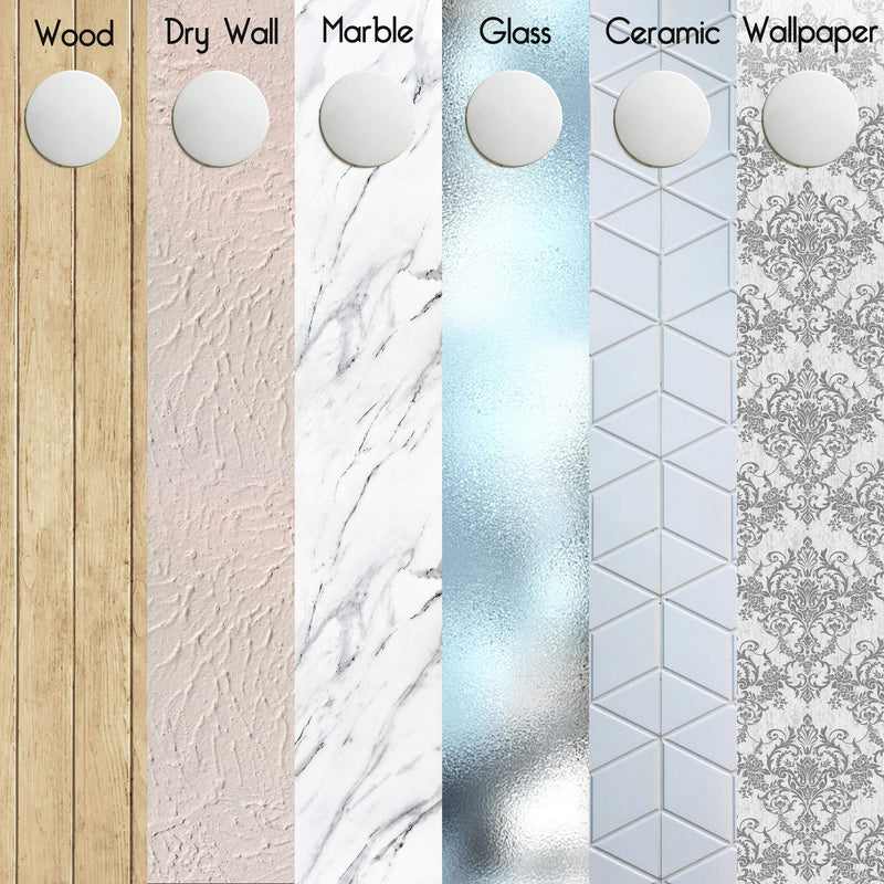 Door Stoppers - Large 3.15" (4 PCS) - Door Stoppers for Wall with Strong Back Adhesive - Quiet and Shock Absorbent Silicone Wall Protectors from Door Knobs - Protects Every Wall Surface - White Large Size 3.15" (4 PCS)