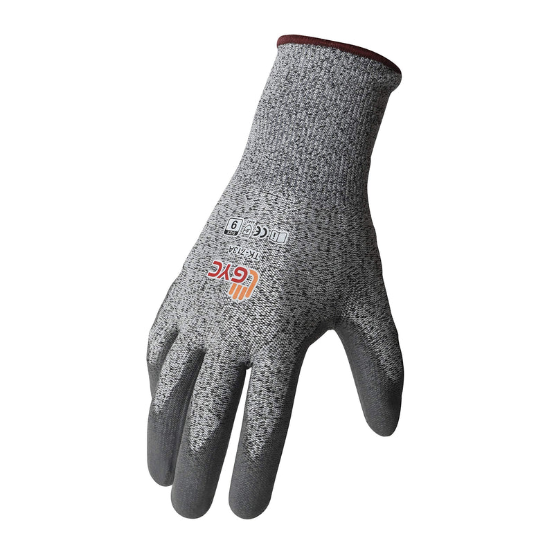 GYC Gloves, Cut Resistant Safety Work Gloves - Level 5 Cut Protection, 10 Pairs Pack - Excellent Dexterity & Breathability, Comfortable Soft PU coated (TK-713A/Size 10 - X-LARGE) Tk-713a_10(xl) 10 Pairs