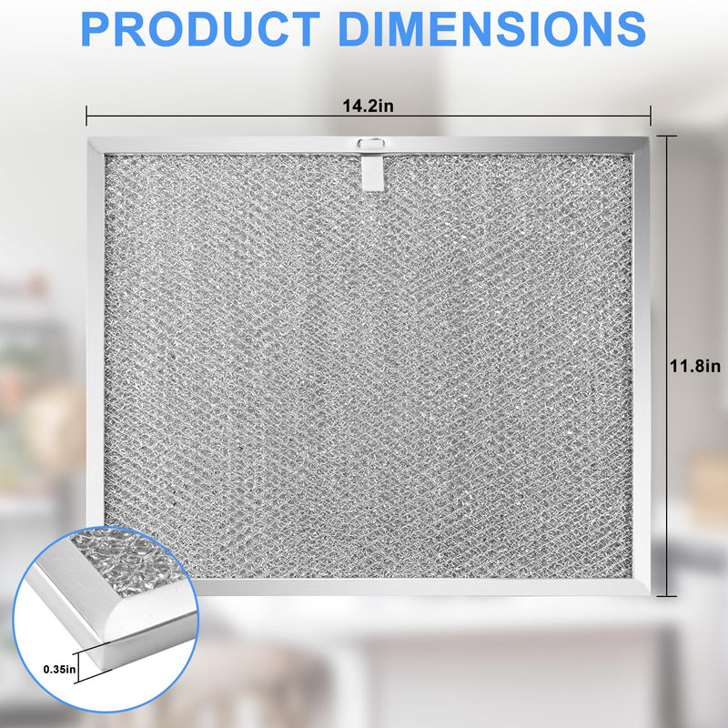 2 Pack Allure Range Hood Filter BPS1FA30 11-3/4" x 14-1/4" x 3/8" - Exact Fit Bro.an QS1 30" Nu.tone WS1 QS2 Range Hood, Replaces 99010299 BPS2FA30 99010305 S99010305 AP3378953 by TOMOON 2 pack